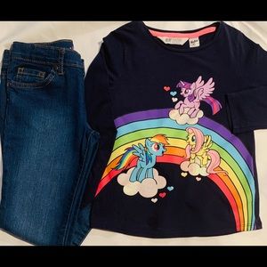 Girls blue denim jeans